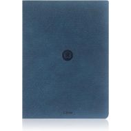 CZUR Lined Journal Notebooks, PU Leather Peach Velvet Soft Cover, 192 Pages, Medium 5.6'' x 8.3'', Exquisite Notebook for Work/Travel/College - Blue