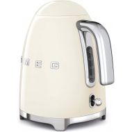 Smeg KLF03CRUS 50s Retro Style Aesthetic Electric Kettle with Embossed Logo, Cream
