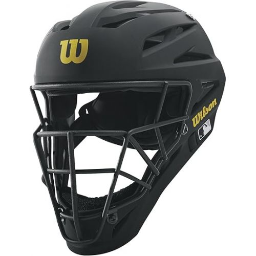 윌슨 WILSON Pro Stock Titanium Umpire Helmet, Black, 7