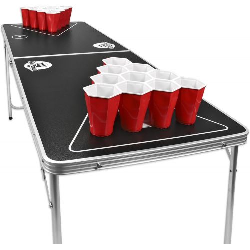  GoPong 6-Foot Portable Folding Beer Pong / Flip Cup Table (6 balls included)