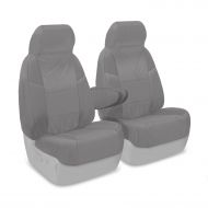 Coverking Custom Fit Front 50/50 Bucket Seat Cover for Select Ford Excursion Models - Polycotton Drill (Light Gray)