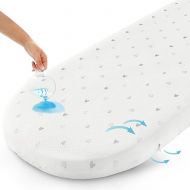 Bassinet Mattress Pad (17” x 29”), Compatible with 4moms MamaRoo Sleep Bassinet, Waterproof Breathable Soft Baby Foam with Removable Zippered Cover