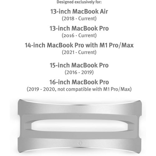  [아마존베스트]Twelve South BookArc for MacBook | Space-Saving Vertical Desktop Stand for Apple notebooks (Silver) Newest Version