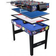AIPINQI 31.5 Inch 4 in 1 Steady Multi Games Table, Mini Pool Table, Foosball Football Table, Air Hockey Table, Table Tennis Table Ping Pong Table, Kids Adult