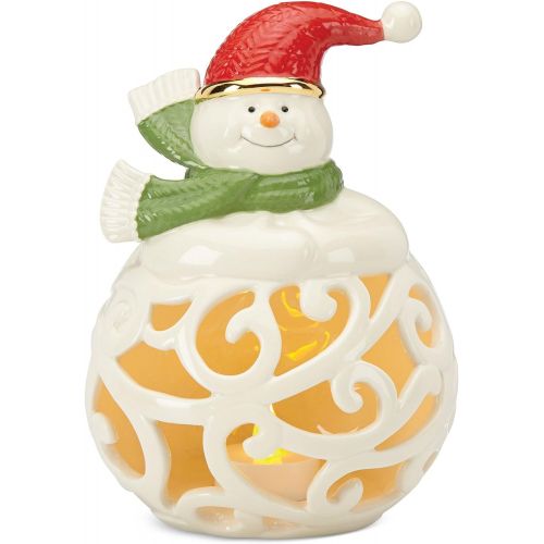 레녹스 Lenox Merry and Bright 7 Snowman Lit Figurine