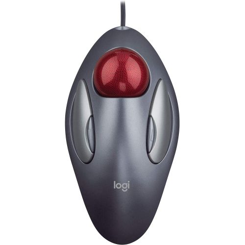 로지텍 [아마존베스트]Logitech Trackman Marble Trackball Mouse  Wired USB Ergonomic Mouse for Computers, with 4 Programmable Buttons, Dark Gray