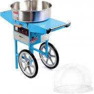 VIVO Blue Electric Commercial Cotton Candy Machine/Candy Floss Maker, Mobile Cart with Bubble Shield CANDY-KIT-2B
