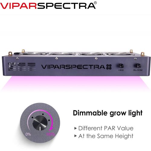  Plant Grow Light, VIPARSPECTRA Newest Dimmable 3000W LED Grow Light, with with Bloom and Veg Dimmer, Dual Chips Full Spectrum LED Grow Lamp for Hydroponic Indoor Plants Veg and Flo