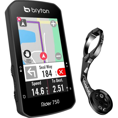  [아마존베스트]Bryton Rider 750 GPS Bike Computer. USA Map Version. Color Touchscreen, Maps & Navigation, Smart Trainer Workout, Radar Support, 20h Battery, E-Bike Compatible, BLE/ANT+ Sensor Sup