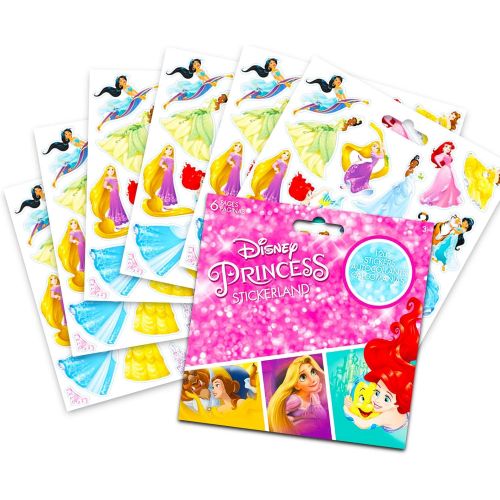  Classic Disney Disney Princess Sticker Variety Set for Girls, Toddlers ~ 5 Pc Bundle with Over 1000 Classic Princess Stickers for Party Favors, Sticker Rewards, Scrapbooks, and More