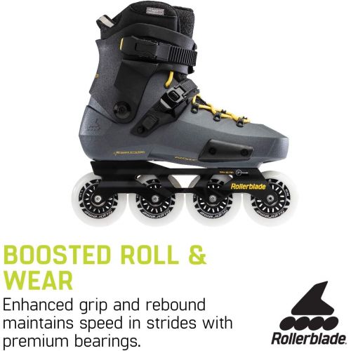 롤러블레이드 [아마존베스트]Rollerblade Twister Edge Mens Adult Fitness Inline Skate, Anthracite and Yellow, High Performance Inline Skates