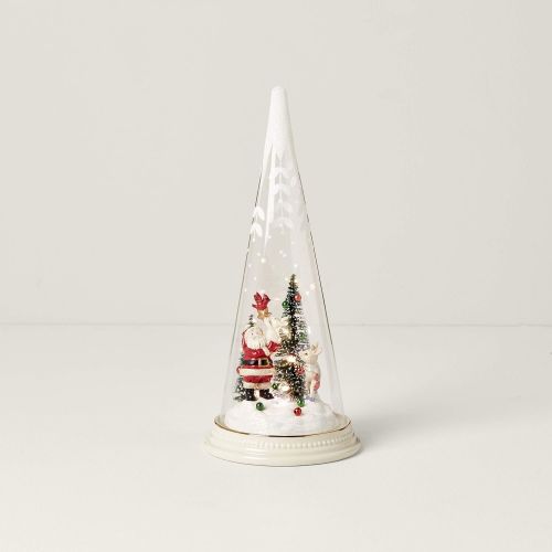 레녹스 Lenox Merry & Magic Light-Up Santa & Friends Glass Cone, 1.35 LB, Multi