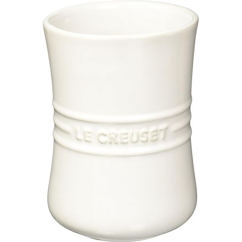 르크루제 Le Creuset Stoneware Utensil Crock, 1 qt., White