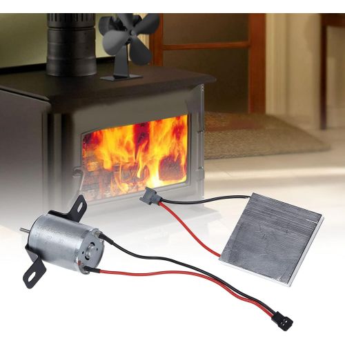  Vbestlife Universal Fireplace Fan Motor Set, Wood Stove Fan Generator Sheet, Easy to Install, for Professional Use Home
