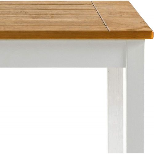  Zinus Becky Farmhouse Square Wood Dining Table