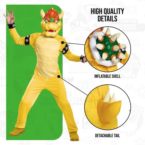  Disguise Bowser Deluxe Costume, Large (10-12)