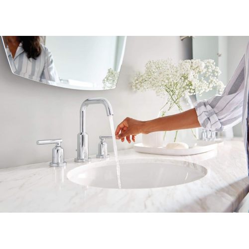  Moen T6142-9000 Gibson Two-Handle Widespread Bathroom Faucet with Valve, Chrome