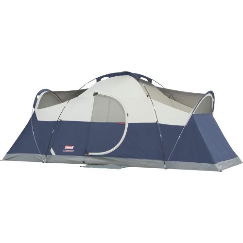 콜맨 Coleman Camping Tent 8 Person Montana Cabin Tent with Hinged Door