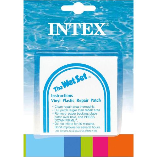 인텍스 INTEX Wet Set Adhesive Vinyl Plastic Swimming Pool Tube Repair Patch, 12 Pack