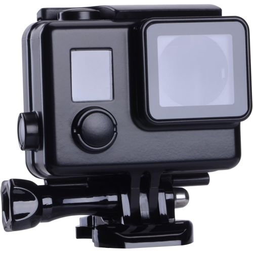  Suptig Protective case Black Charging case Wire Connectable Skeleton Protective Side Open Housing case for GoPro Hero 4 Hero 3+ Hero 3 Camera