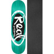 Warehouse Skateboards Real Skateboards Oval by Natas Skateboard Deck - 8.06 x 31.8 with Mob Grip Perforated Black Griptape - Bundle of 2 Items