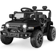 Best Choice Products 6V Kids Ride On Toy, Mini Truck, Electric Play Car w/Parent Remote Control, 4-Wheel Suspension, LED Lights, 2 Speeds, Functional Horn, 3.1MPH Max Speed - Black