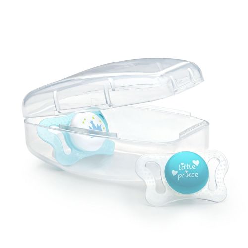 치코 Chicco PhysioForma mi-cro Newborn Pacifier for Babies 0-2m, Teal, Orthodontic Nipple, BPA-Free, 2-Count in Sterilizing Case