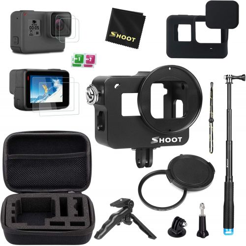  D&F Travel Accessories Kit for GoPro HERO 7 Black/HERO 6/HERO 5/Hero (2018) with Metal Protective Housing,Carrying Case,19 Selfie Stick,Mini Tripod and More