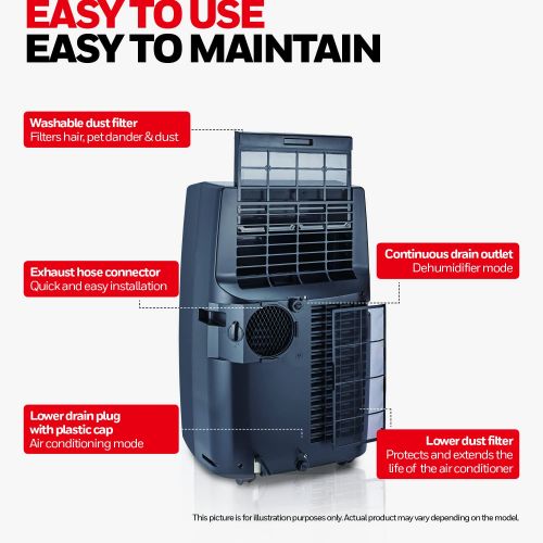  Honeywell 11,000 BTU Portable Air Conditioner, Dehumidifier and Fan