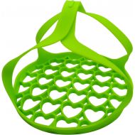 N-A Pressure Cooker Sling,Silicone Sling Lifter Accessories, Anti-scalding Bakeware Lifter Steamer Rack for 6 Qt/8 Qt Instant Pot, Ninja Foodi and Multi-function Cooker (green)