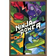 Trends International Nickelodeon Rise of The Teenage Mutant Ninja Turtles Wall Poster, 22.375 x 34, Bronze Framed Version