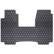 Intro-Tech Hexomat Front Row Custom Floor Mat for Select Honda Element Models - Rubber-like Compound (Black)