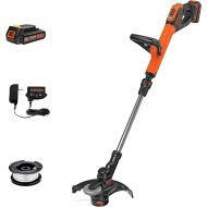 BLACK+DECKER 20V MAX String Trimmer and Edger, Cordless, 12 Inch, 2-Speed Control, 2 Batteries, Charger, and Spool Included (LSTE525)