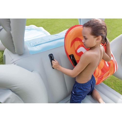 인텍스 Intex Inflatable Surf N Slide Home Backyard Kids Water Slide with Landing Pad and Surf Riders That Have Built-in Handles, (2 Pack)