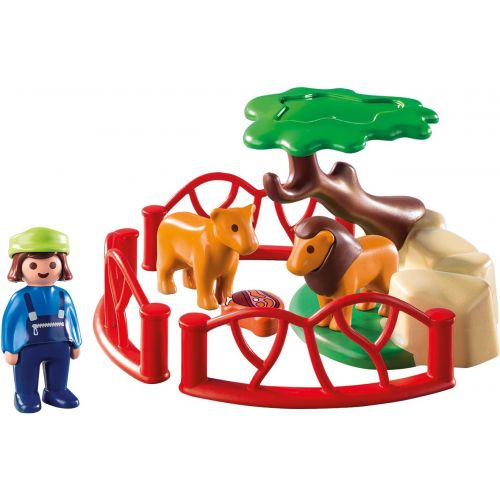 플레이모빌 PLAYMOBIL Lion Enclosure Toy