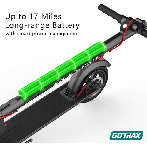  [아마존베스트]Gotrax XR Ultra Electric Scooter, LG Battery 36V/7.0AH Up to 17 Miles Long-Range, Powerful 300W Motor & 15.5 MPH, UL Certified Adult E-Scooter for Commuter (Deep Black)