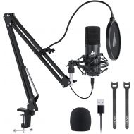 [아마존베스트]USB Microphone Kit 192KHZ/24BIT Plug & Play MAONO AU-A04 USB Computer Cardioid Mic Podcast Condenser Microphone with Professional Sound Chipset for PC Karaoke, YouTube, Gaming Reco