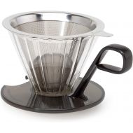 [아마존베스트]Primula PPOCD-6701 1-Cup Stainless Steel Pour Over Coffee Maker, 4.8 x 4.8 x 4.8 inches, Black