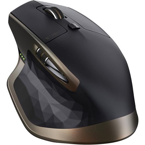 로지텍 Logitech MX Master Wireless Mouse  Use on Any Surface, Ergonomic Shape, Hyper-Fast Scrolling, Rechargeable, for Apple Mac or Microsoft Windows Computers, Meteorite