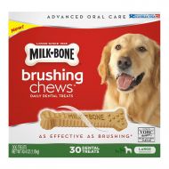 Milk-Bone Brushing Chews Daily Dental Treats, Large (30 ct.) ,40.4 oz (1.15kg) (pack of 3)