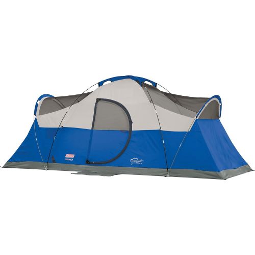 콜맨 Coleman Camping Tent 8 Person Montana Cabin Tent with Hinged Door