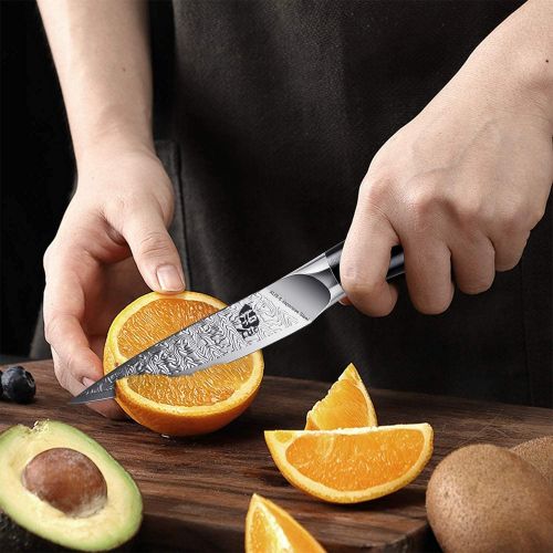  TUO Chef Knife 8 inch&Paring Knife 3.5 inch made of AUS 8 Japanese Stainless Steel, Pro Kitchen Knife&Peeling Knife with Ergonomic G10 Handle, FALCON S SERIES with Gift Box