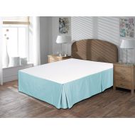 Comfort Beddings Luxurious 800TC Bedskirt 12 Drop Length 100% Egyptian Cotton King Size Light Blue Solid