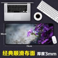 Tzsysb Purple Flower Plant Mouse pad Sewing Creative Large Thick Game Keyboard Large Table mat,70x30cm×3mm