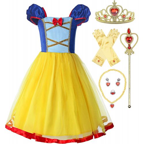  ReliBeauty Girls Elastic Waist Backless Princess Dress Costume