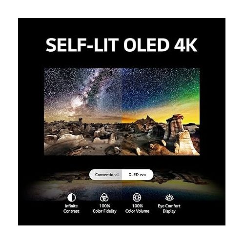  LG C3 Series 65-Inch Class OLED evo 4K Processor Smart Flat Screen TV for Gaming with Magic Remote AI-Powered OLED65C3PUA, 2023 with Alexa Built-in (Renewed)