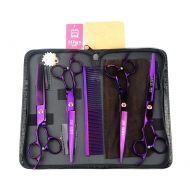 LILYS PET 7.5 high-end Left-Handed Professional PET Dog Grooming Scissors Suit Cutting&Curved&Thinning Shears
