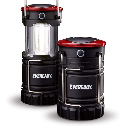  Eveready LED Camping Lantern 360 PRO (2-Pack), Super Bright Tent Lights, Rugged Water Resistant LED Lanterns, 100 Hour Run-time (Batteries Included)