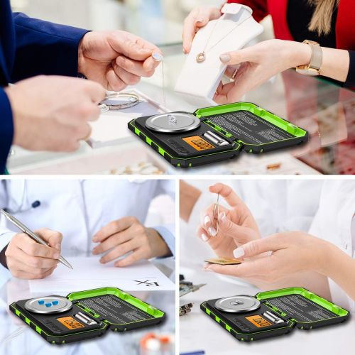 AMIR (New Version) Professional Digital Mini Scale, 20g-0.001g Pocket Scale, Electronic Smart Scale with 20g calibration weight (Battery/Tweezers Included)