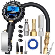 AstroAI Digital Tire Pressure Gauge with Inflator(3-250 PSI 0.1 for Display Resolution), Heavy Duty Air Chuck and Compressor Accessories with Rubber Hose and Quick Connect Coupler Car Accessories